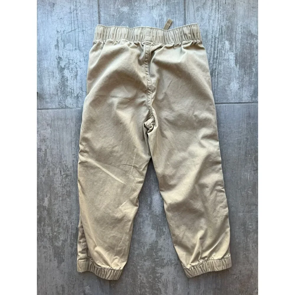 Baby Gap Khaki Tan Beige Jogger Elastic Waist Casual Everyday Pant Chino Boys 4